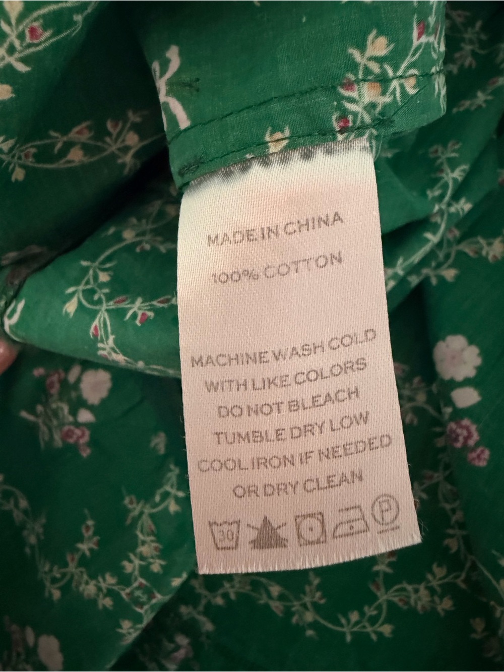 Hill House Green Floral Smocked Nap Dress - Picture 4 of 4